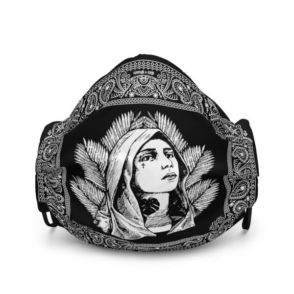 Our Lady of Perpetual Growth Black Premium Microfiber Face Mask