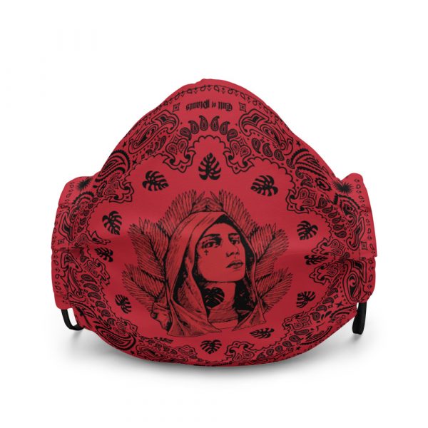Mother of Monstera Red Premium Microfiber Face Mask