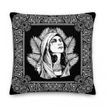 Our Lady of Perpetual Growth Black 22″ x 22″ Premium Pillow