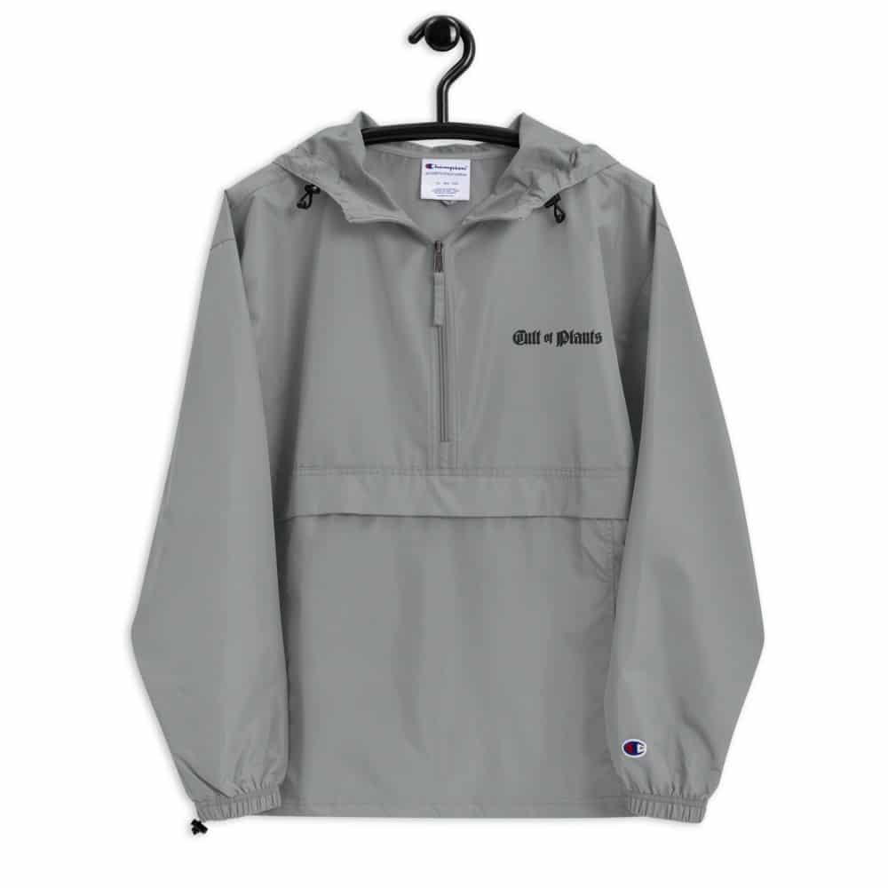 Cult of Plants Embroidered Graphite Champion Packable Jacket