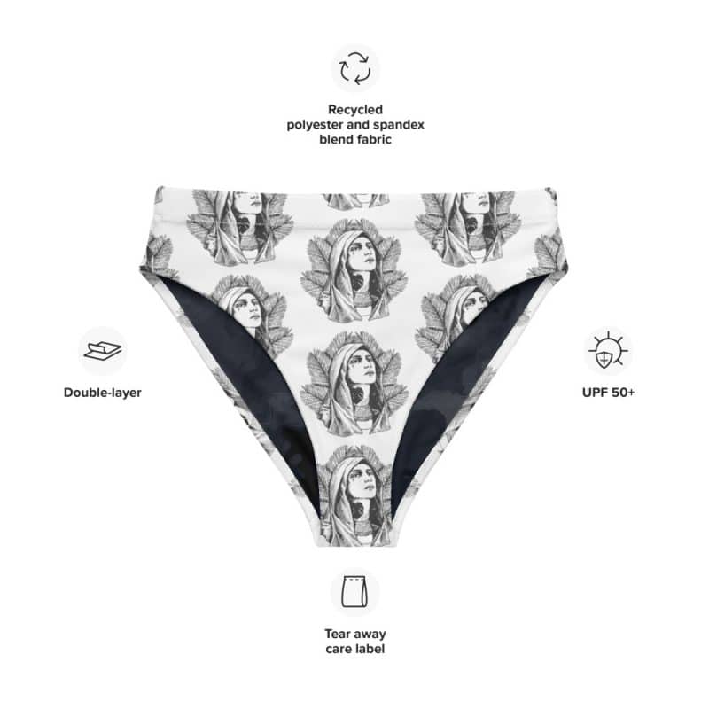 Mother Fleur Purity Recycled High-Waist Bikini Bottom