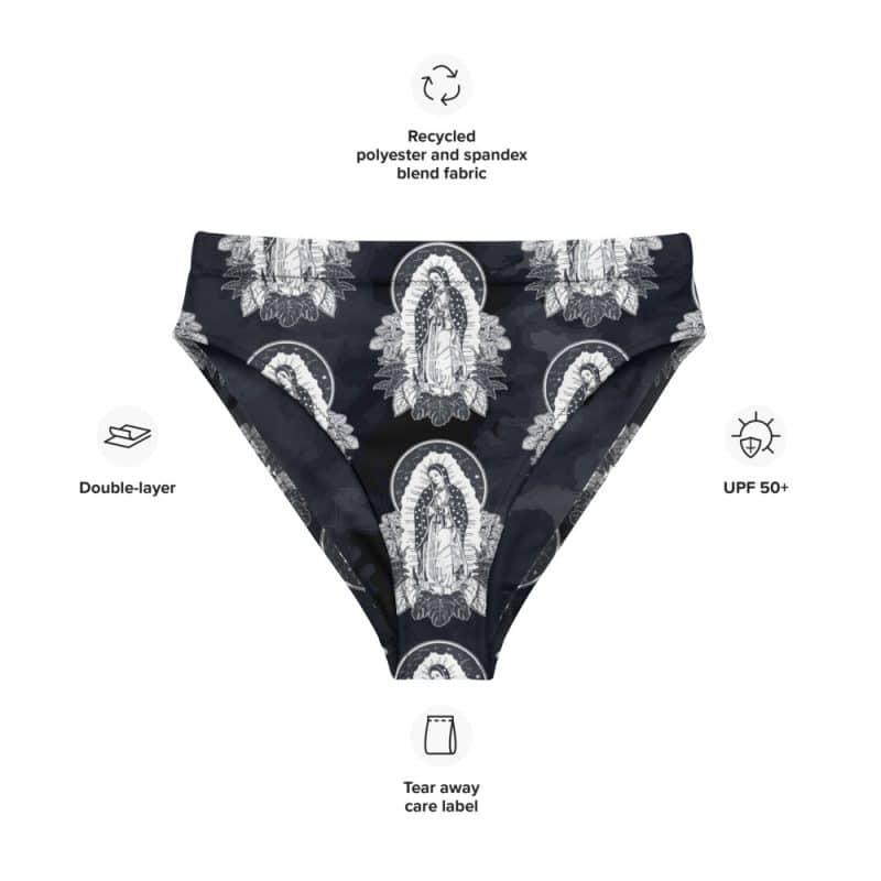 Urban Jungle Prayer Recycled High-Waist Bikini Bottom