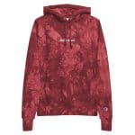 Cult of Plants Embroidered Unisex Champion Red Tie-Dye Hoodie
