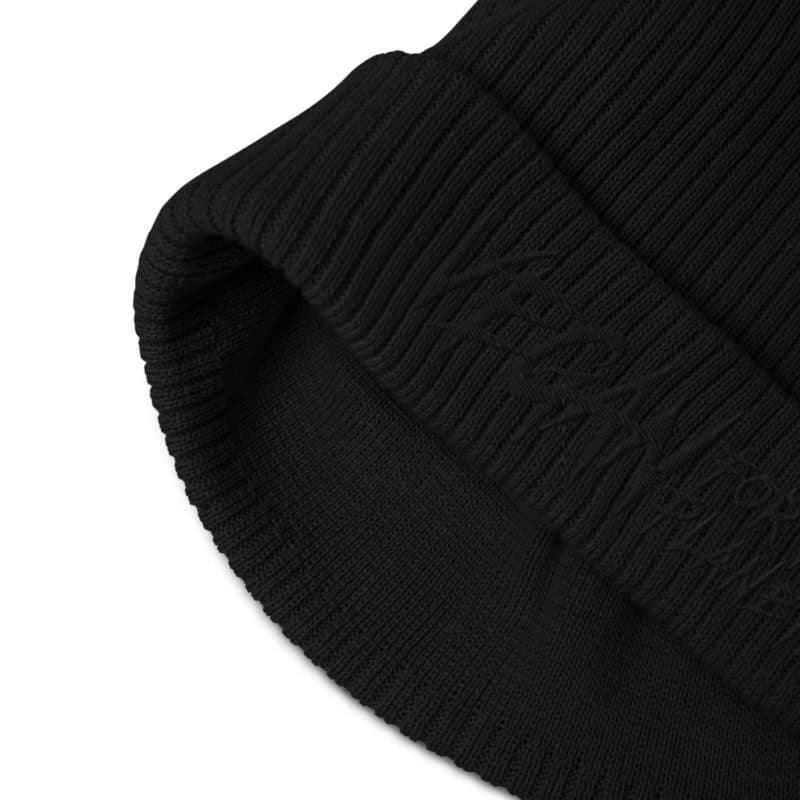 Vegan For The Planet Organic Ribbed Beanie